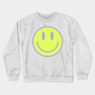 Smiley Face in Green Crewneck Sweatshirt